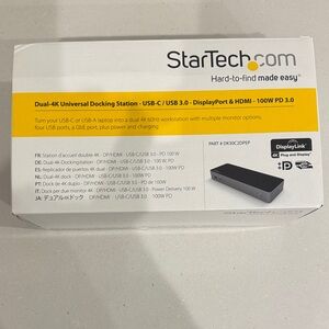 Dual-4K Universal Docking Station USB-C / USB 3.0 - White & Yellow